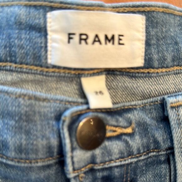 Frame Le Beau Crop Distressed Jeans - Picture 5 of 7